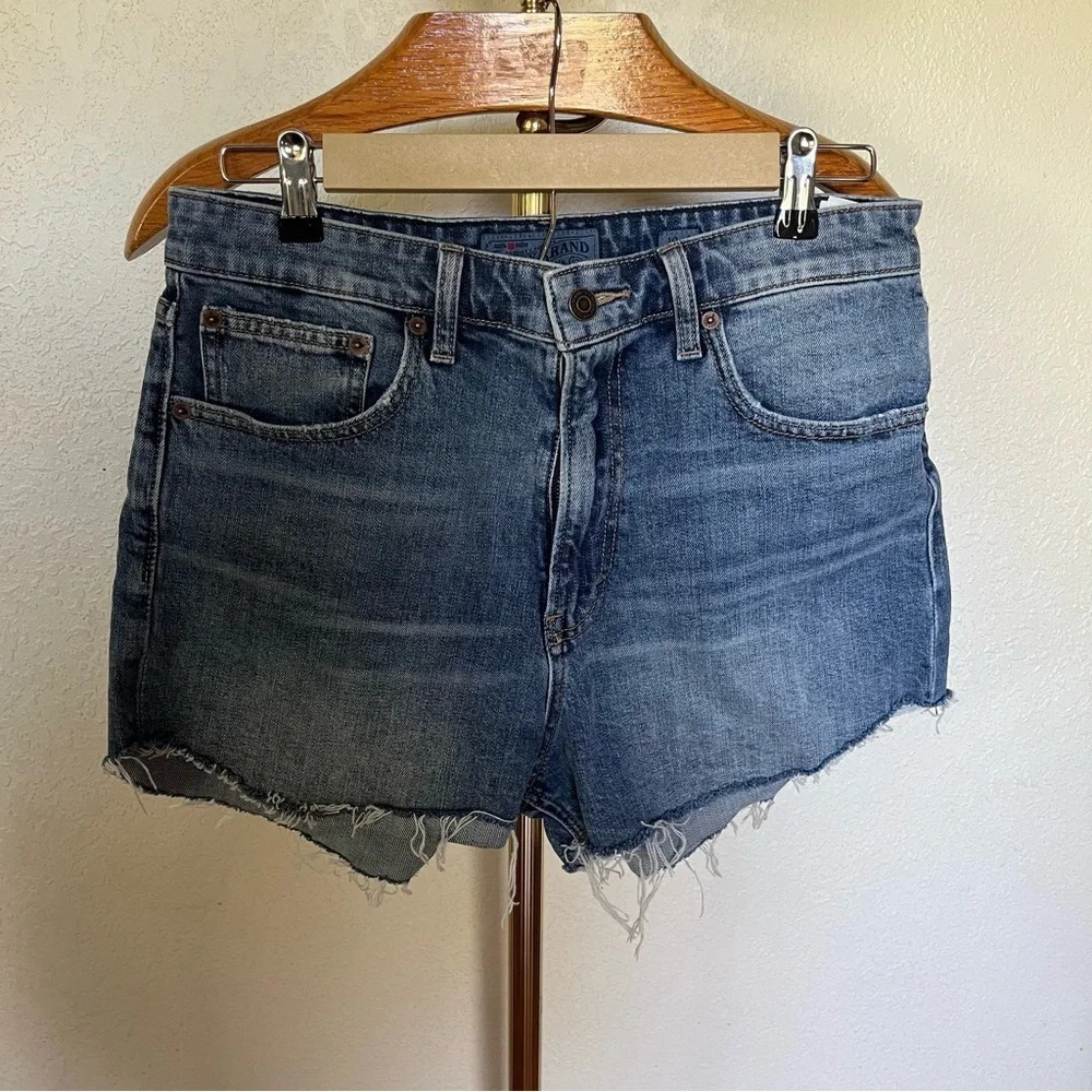 LUCKY BRAND ~ Cutoff Distressed Lucky Pins Short Size 10 High Rise